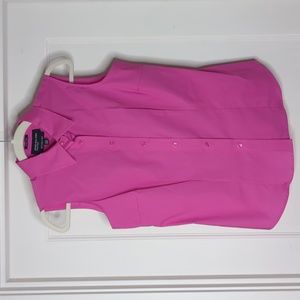 NWT Jones New York pink button down sleeveless blouse